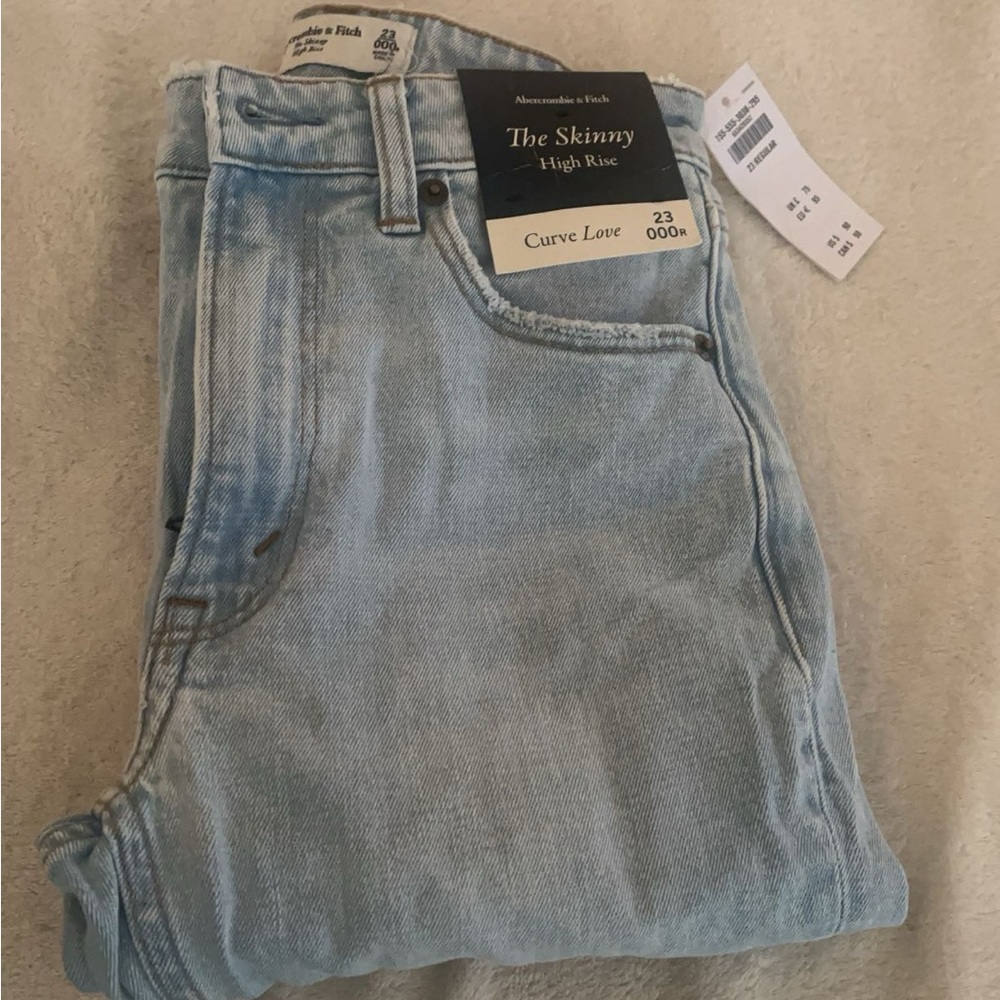 Abercrombie and fitch curve love skinny jeans high rise